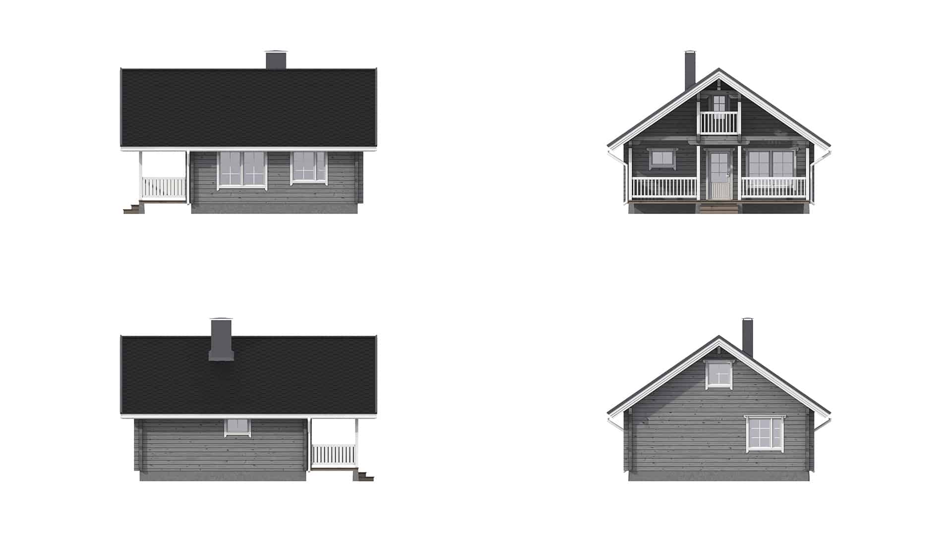 Дом из бруса 7×9 м Дом из бруса 7×9 м